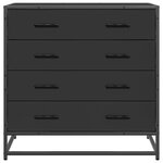 vidaXL Commode noir 70x41x70 cm bois d'ingénierie