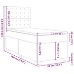 vidaXL Sommier à lattes de lit avec matelas bleu 90x190 cm velours