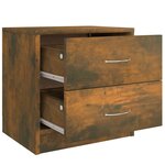 vidaXL Table de chevet Chêne fumé 40x30x40 cm Bois d'ingénierie