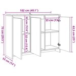 vidaXL Buffet vieux bois 102x33x75 cm bois d'ingénierie