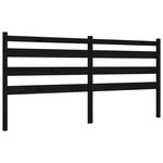vidaXL Cadre de lit sans matelas noir 200x200 cm bois massif de pin