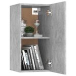 vidaXL   Cabinet TV mural   2 Pièces Gris béton 30.5 x 30 x 60 cm