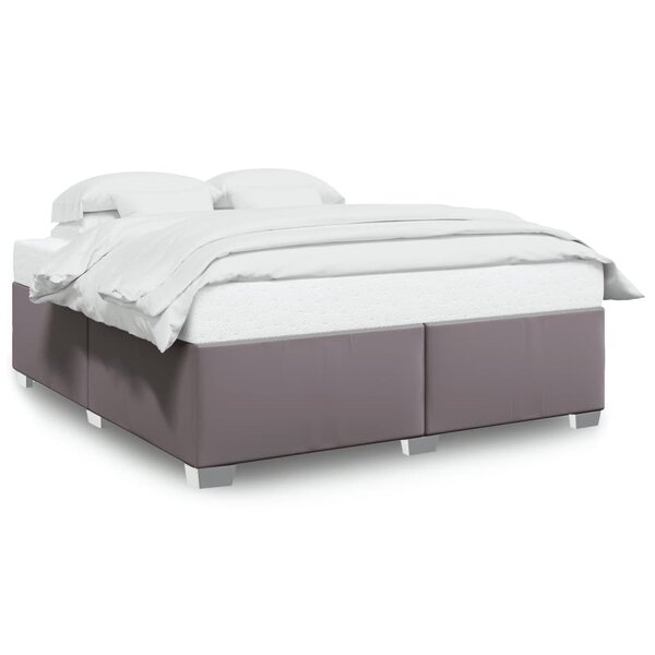vidaXL Cadre de lit Gris 180x200 cm Similicuir