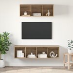 vidaXL Ensemble de meubles TV 2 Pièces chêne artisanal 37 x 37 x 142.5 cm