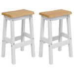 VidaXL Tabouret de bar haut EKAI 2 Pièces Blanc 40 x 29 x 63 cm