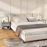 vidaXL Tables de chevet 2 Pièces Gris béton 45x34x44 cm Bois d'ingénierie