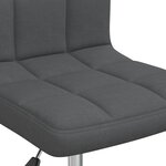 vidaXL Chaise pivotante de bureau Gris foncé Tissu