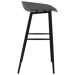 vidaXL Chaises de bar lot de 4 gris