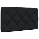 vidaXL Lit avec matelas noir 90x190 cm tissu