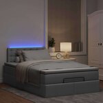 vidaXL Lit ottoman avec matelas gris clair 120x190 cm tissu