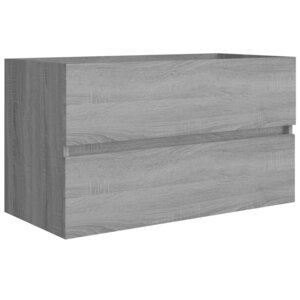 vidaXL Armoire d'évier Sonoma gris 80x38 5x45 cm Bois d'ingénierie
