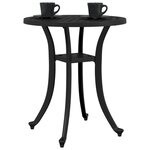 vidaXL Table de jardin noir Ø48x53 cm aluminium coulé