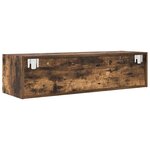 vidaXL Meuble TV Chêne fumé 100 x 31 x 25.5 cm Bois d'ingénierie