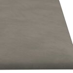vidaXL Tête de lit murale 12 Pièces Gris clair Velours