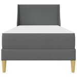 vidaXL Cadre de lit avec matelas Gris 90 x 190 cm Polyester