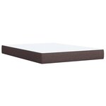 vidaXL Sommier à lattes de lit avec matelas Marron foncé 140x190 cm