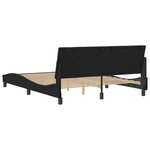 vidaXL Cadre de lit sans matelas Hanko noir 160x200 cm velours