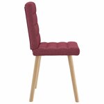 vidaXL Chaises à manger lot de 4 rouge bordeaux tissu