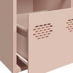 vidaXL Buffet rose 68x39x73 5 cm acier laminé à froid