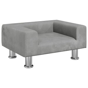 vidaXL Canapé pour enfants gris clair 50x40x26 5 cm velours