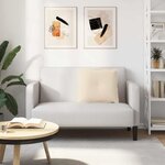 vidaXL Coussin de Dos Beige 60 x 50 cm Tissu en microfibre