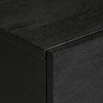 vidaXL Table de chevet noir 40x33x46 cm bois de manguier solide