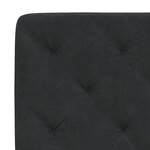vidaXL Coussin de tête de lit noir 140 cm velours