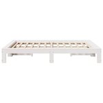 vidaXL Cadre de lit sans matelas blanc 140x190 cm bois de pin massif