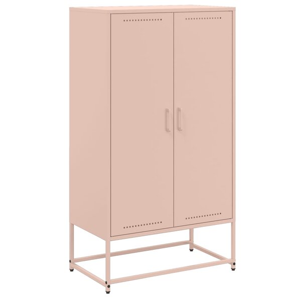 vidaXL Buffet haut rose 68 5x38 5x123 5 cm acier
