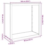 vidaXL Portant de bois de chauffage 100x40x100 cm acier galvanisé