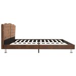 vidaXL Cadre de lit Marron Similicuir daim 180 x 200 cm