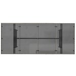 vidaXL Table de jardin dessus en verre gris 190x80x74cm résine tressée