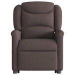 vidaXL Fauteuil inclinable de massage Marron foncé Tissu