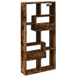 vidaXL Armoire murale chêne fumé 50x15x100 cm bois d'ingénierie