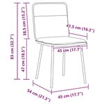 vidaXL Chaises à manger lot de 4 Vert foncé Velours