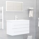 vidaXL Armoire d'évier Blanc 80x38 5x48 cm Bois d’ingénierie