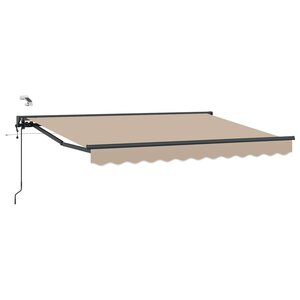 vidaXL Auvent rétractable électrique Beige et Anthracite 3 5 x 2 m