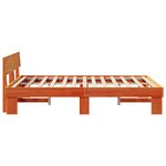 vidaXL Cadre de lit Marron cire 140 x 200 cm Bois massif en pin