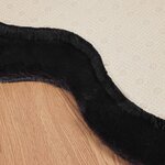 vidaXL Tapis en Fourrure Synthétique de Lapin Olite Noir 80 x 120 cm