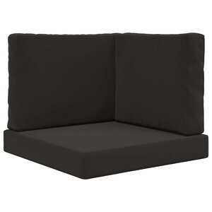 vidaXL Coussin de canapé d'extérieur 3 Pièces Noir Polyester