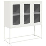 vidaXL Buffet blanc 100 5x39x107 cm acier laminé à froid