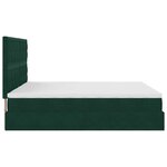 VidaXL Cadre de lit ottoman avec matelas vert foncé 180x200cm velours