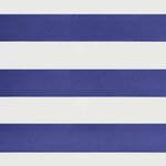 vidaXL Auvent rétractable bleu et blanc 4x3 m tissu et aluminium