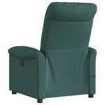 vidaXL Fauteuil de massage inclinable électrique Vert foncé Tissu