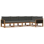 vidaXL Ensemble de canapés d'extérieur 5 pc Naturel et Anthracite
