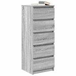 vidaXL Buffet avec tiroirs sonoma gris 37 5x35x99 cm bois d'ingénierie