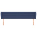 vidaXL Tête de lit avec oreilles Bleu 183x23x78/88 cm Tissu