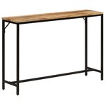 vidaXL Table console 110x30x75 cm bois de manguier massif brut et fer