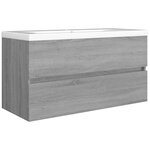 vidaXL Armoire de lavabo Sonoma gris 90x38 5x45 cm Bois d'ingénierie