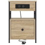 vidaXL Cabinet de chevet 2 Pièces Chêne sonoma 40 x 31 x 60 cm